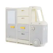 Costway Car Shaped Toy Storage Cabinet Kids Organizer Display Shelf