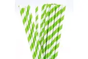My Decorations 1000 Bulk Wholesale Pack Green White Drinking Straws Biodegradable Eco Paper Birthday Party Event Bistro Bar Cafe Take Away Straws & St