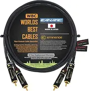 WORLDS BEST CABLES 3 Foot RCA Cable Pair - Canare L-4E6S, Star Quad, Audio Interconnect Cable with Premium Gold Plated Locking RCA Connectors - Directional - Custom Made