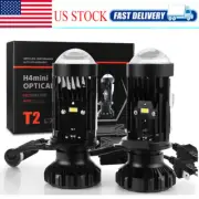 1 Pair LHD 100W H4 9003 Mini Bi-LED Projector Lens LED Headlight Hi/Lo Retrofit (for: Mini)