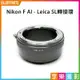 【199超取免運】[享樂攝影]Nikon F AI AF AI-S 鏡頭-萊卡Leica L LUMIX S SL轉接環 L-mount Panasonic全片幅相機 LT S1R S1 SL2 CL TL2【全壘打★APP下單跨店最高20%點數回饋!!】