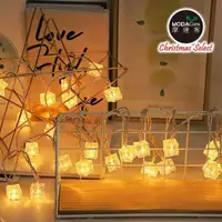 在飛比找PChome24h購物優惠-摩達客-浪漫氣氛20燈LED造形聖誕燈串(暖白光透明線/US