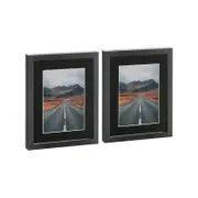 Nicola Spring Photo Frames with 5" x 7" Mount - 8" x 10" - Black - Pack of 2