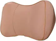 Comfortable Car Headrest Head fit for Se-at Cushion Neck Pillow Rest Memory Foam Cotton Cover for Auto Travel Support Fabric Soft Chair Mesh Home (Color : Brown) (Color : Brown)