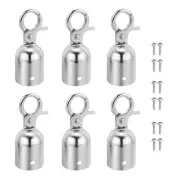 1.1"x3" Stanchion Rope End Stopper, 6 Pack Cord End Caps End Cap, Silver
