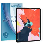 [3 Pack] Apple iPad Pro 12.9" 2018 Anti-Glare Matte Film Screen Protector by MEZON – Face ID Compatible, Case and Pencil Friendly (iPad Pro 12.9", Matte)