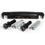 Tailpiece, Gotoh, GE101Z, Height Adjustable, Color: Black