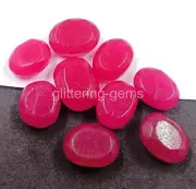 DYED 100 Ct Natural Pink Ruby Lot Oval Cut Certified Loose Gemstone 5AIC