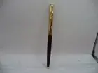 Sheaffer White Dot brown with gold cap ball pen-takes parker style refill?--new
