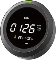 CO2 Meter TVOC Carbon Dioxide Detector High Sensitive Temperature Humidity Sensors Air Quality Tester for Car, Home