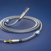 3.5mm 1/8" Male to 6.35mm 1/4" Male Audio Cable 3 Pole 4 Ft/1M Silver