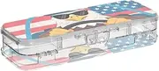 Yoogain Cute Animal Driving Car Clear Pencil Box Plastic Double-Deck Hard Boxes Pens Case For Stationery Supplies With Snap And Lid