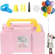Dual Nozzle Electric Air Pump, 500W Professional Double Hole Inflator with 100 Colourful Balloons, Electric Balloon Pump Balloon Inflator, Balloon Stuffing Machine for Parties Weddings