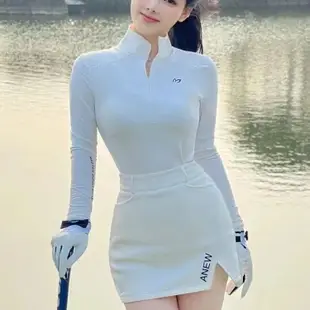 新款 高爾夫女裝 兔子加厚材質 秋冬長袖防晒 速乾透氣 運動緊身彈力
