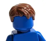 Lego - Minifigure Hair - Brown, Side Swept Tousled