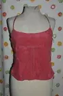 CARLISLE womens 10 ROSE BEGONIA SUEDE sexy SPAGHETTI TOP NWT $525