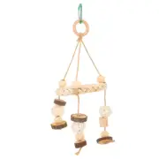 Bird Chewing Toy Parrot Biting Cornhusk Toy Bird Cage Hanging Parrot Perch Toy