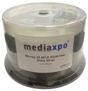 Grade A Blu-ray 4X BD-R 25GB Disc Shiny Silver Lot