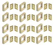 ☀️LEGO NEW 12x TAN 1x4x3 WINDOWS w Gold Lattice Pane Panel TOWN CITY HOUSE