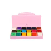 FatherCare 18 Colors Gouache Paint Set With a Palette in a Carrying Case-Pink