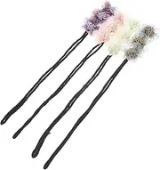 DRESSOOS 4pcs Flower Bun Makers Hair Accessories for Elegant Styles for DIY Donut Buns and Special Occasions present for Anniversaries Birthdays and Mother Day