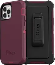 OtterBox Defender Series Screenless Edition Case for iPhone 12 & iPhone 12 Pro (Only) - Holster Clip Included - Non-Retail Packaging - Berry Potion (Raspberry Wine/Boysenberry)