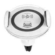 360 Degree Wireless Car Mount Charger Dock Air Vent Mount Holder for iPhone 8 Plus X WHITE COLOR