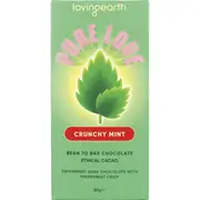 Loving Earth Crunchy Mint Dark Chocolate 80g