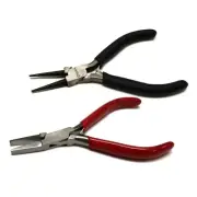 5" SE Flat and Round Nose Pliers Jewelry Beading Hand Tool Wire Repair Set