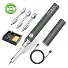 Cordless Soldering Iron Kit, USB Rechargeable Cordless Soldering Iron, 37126