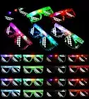 Light up Pixel Glasses Cool Kids Glow in the Dark Party Favors Supplies, 12 Pack
