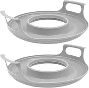 2 Pack Microwave Bowl Holder with Handles - Microwave Cool Plate,Microwave Bowl Holder Microwave Tray