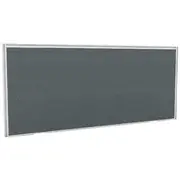 Stilford Screen 1200 W x 525 H mm White Frame Grey Fabric