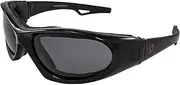 Hurricane Category-5 Jet Ski Water-Sport Floating Goggles Interchangeable from Sunglasses to Goggles with Polarized Smoke Lens