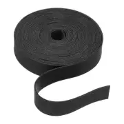 Flat Leather Cord,197 Inch 20mm Leather String PU Faux Leather 5m x 20mm Black