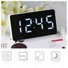 Digital Alarm Clock LED Mirror Display Electronic Table Clocks Bedside Clock