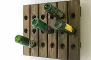 Wood Wine Rack Wine Riddling Rack Handmade Wood Wall Hanging