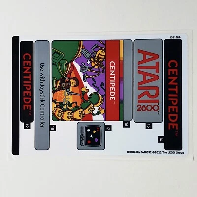 LEGO STICKER SHEET #3 10306 Atari 2600 Video Computer System Decals Creator
