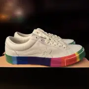 CONVERSE x Tyler The Creator Golf Le Fleur Ox Rainbow White Size 10 Sneakers