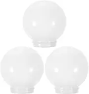 LALAFINA Globe Lampshade for Light 3pcs Acrylic Lamp Shades Light Easy to Install for Outdoor Use