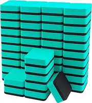 IHPUKIDI Mini Dry Erase Erasers, 48 Pack Magnetic Whiteboard Dry Erasers Chalkboard Cleaner Wiper for Kids and Classroom Teacher Supplies, Home and Office (2 x 2 Inch) Green