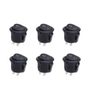 10 Pcs Pieces Rocker Switch 2-Pin Round Rocker Latching ON OFF Car Switch