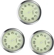 ULTECHNOVO Pcs Car Dashboard Clock Auto Mini Stick Clock Compact Size Glow Dark Timepiece for Vehicle Truck Auto