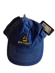 NWT Boys NANTUCKET Blue Hat, Cap, Boutique CAPE COD Beach New SAIL BOAT M L Xl