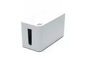 Blue Lounge Mini Cable Box Cord Wire Power Plug Socket Organiser Storage White