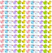 Neec 110 Pcs Mini Resin Duck，Miniature Figures Fairy Garden Ducks Tiny Ducks for Home Prank Game Dollhouse Ornament Handmade School Project Accessories