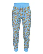 NWT MOSCHINO HOME PANTS light blue coins bears cotton trousers Italy 2XL us XL