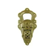 Trunk Latch Antique Style Cast Brass Large Trunk Drawbolt - Solid Brass