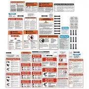 Brush Bandit Stump Grinder Safety Decal Kit, English / Spanish, UV laminated