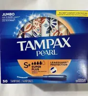 Tampax Pearl 50 Absorbency Uncented Tampons Super Plus Brand New